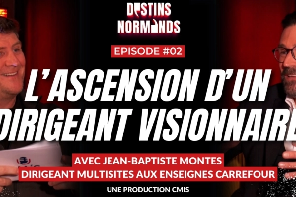 Jean-Baptiste Montes, dirigeant du groupe ND, invité de l’épisode 2 du podcast Destins Normands produit par le CMIS à Caen, interviewé par Bruno Fontaine.
