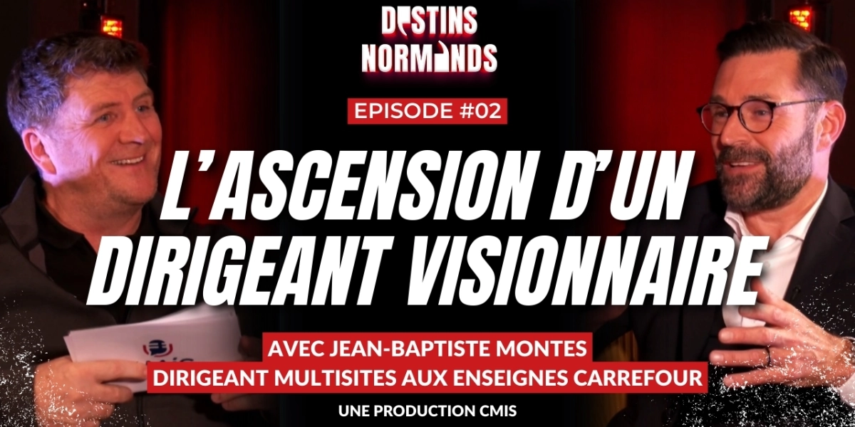 Jean-Baptiste Montes, dirigeant du groupe ND, invité de l’épisode 2 du podcast Destins Normands produit par le CMIS à Caen, interviewé par Bruno Fontaine.