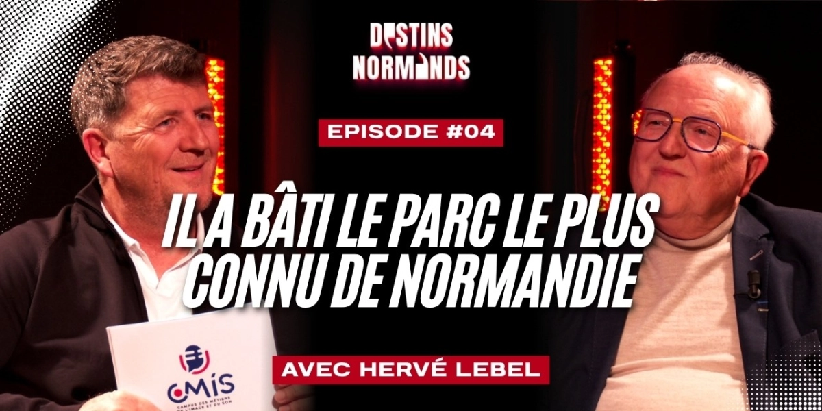 Hervé Lebel, fondateur de Festyland, invité de l’épisode 4 de Destins Normands, interviewé par Bruno Fontaine pour le podcast du CMIS.
